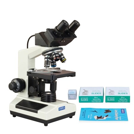 Amscope 40X-2000X 3MP Digital Integrated Microscope with Halogen Illumination + Blank Slides, Tissues MD827S30-SC100-LP100