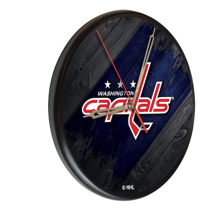 Holland Bar Stool Co Washington Capitals 13" Solid Wood Clock WClkPBlkWshCap