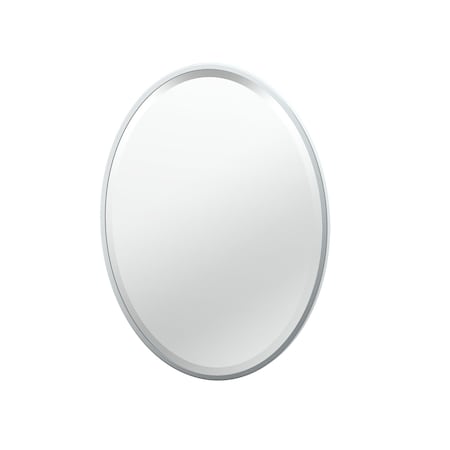 Gatco Flush Mount EZ Hanging 27.5" Framed Oval Mirror, Chrome 1820