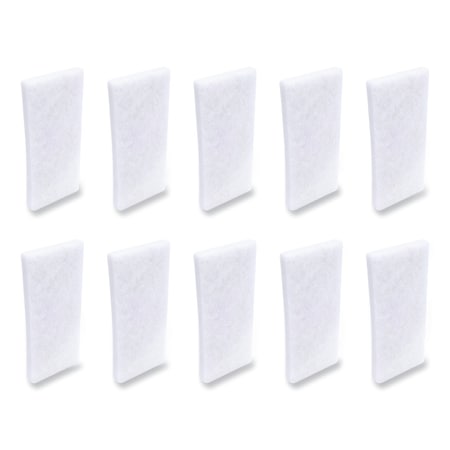Boardwalk Fine Grade Utility Pad, 4.62 x 10, White, 10PK 7100360064