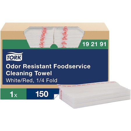 Tork Tork Odor Resistant Foodservice Cleaning Cloth White Self Dispensing, Antimicrobial, 1 x 150 Cloths 192191