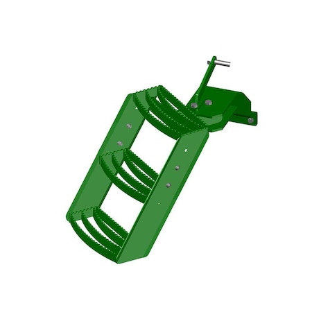 K&M Mfg Step Kit for John Deere Stolper Series Tractors 3-Step Unit Left-Hand Green 3406
