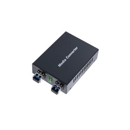 Cable Wholesale 1.25 Gigabit Fiber Media Converter Loaded, Singlemode 1310nm, SFP to SFP, Dual SFP Module 71F1-76SFP