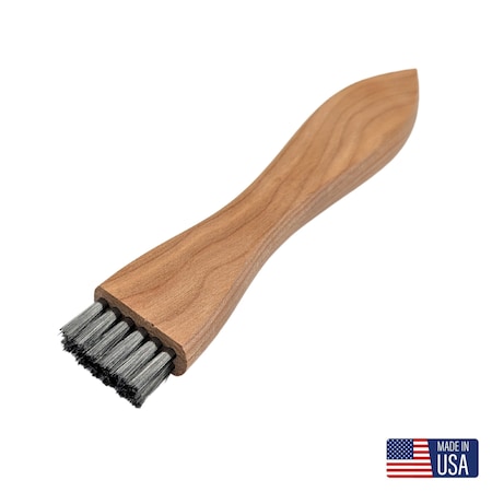 Gornell Brush Upright Typewriter Utility Brush - Wood Handle, Stainless Steel 8168-SS