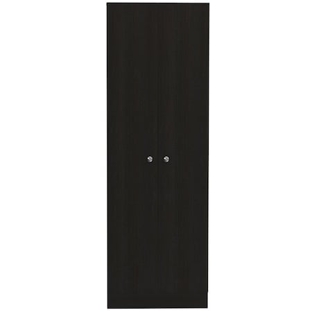 Homeroots 71in Black Wood Pantry Or Storage Closet 477671
