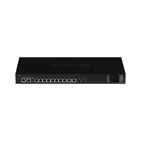 Bzbgear NETGEAR AV LINE 8x1G PoE+ 125W 2x1G and 2xSFP Managed Switch (Preconfigured GSM4212P-100NAS) NET-M4250-10G2F-PoE+PC
