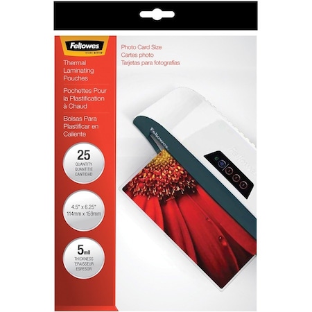 Fellowes POUCH, PHOTO, 5MIL, 4.5 X 6.25, 20PK 52010