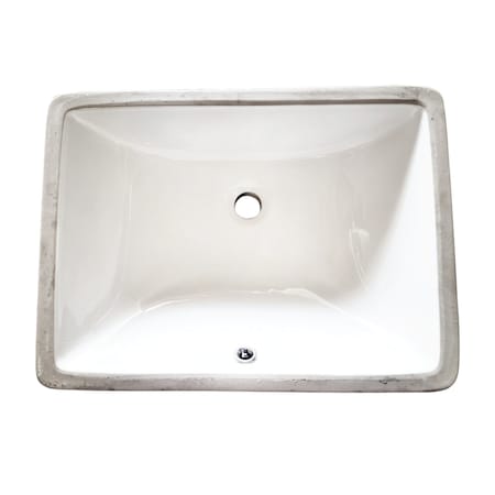 Kingston Brass 20" Ceramic Rectangular Undermount Bathroom Sink, White LB20157