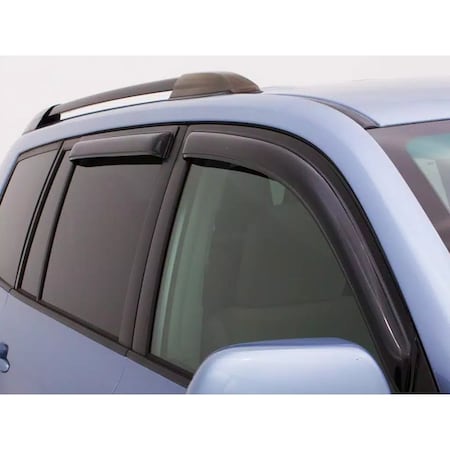 Ventshade Rainguards, Aerodynamic Design, Tape-On, Smoke, Acrylic, Set Of 4 94737