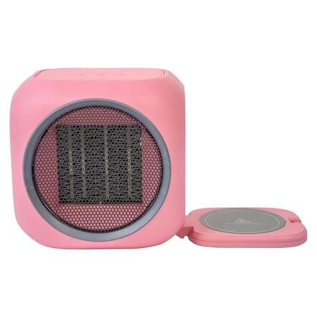 Edendirect 800 Watt 2 in 1 Space Heater Mug Warmer with 12H Auto Shut Off in Pink ZR-HQC-8PNK