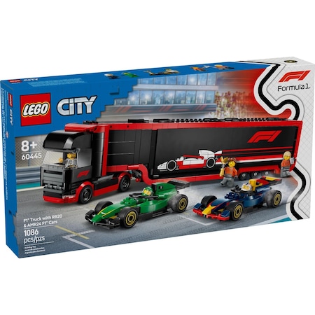 Lego CIty F1 Truck with RB20 & AMR21 Building Toy Multicolored 1086 pc 60445