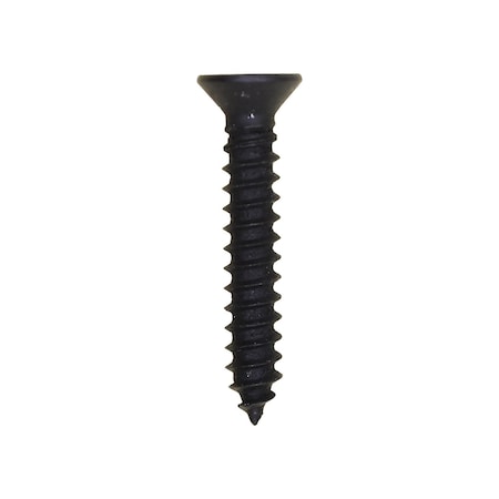 #8 x 1in Phillips Flat Head Tapping Screw Black Oxide Ab, 100PK