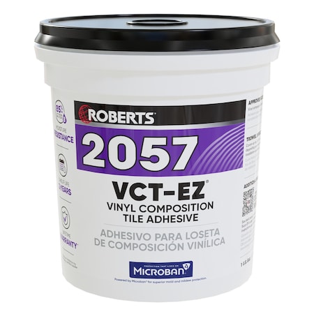 Roberts Tile Adhesive, 2057 Series, Creamy Tan, 1 gal, Pail 2057-1