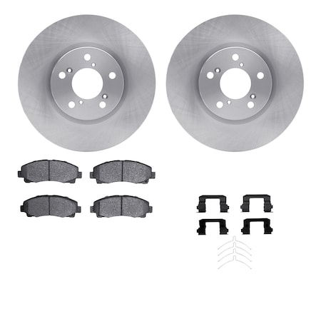Dynamic Friction Co DFC Brake Rotor with 5000 Brake Pads and Hardware Kit 6512-59411