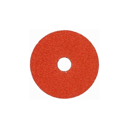 Norton Co Fiber Disc: 4-1/2" Disc Dia, 7/8" Hole, 24 Grit, Ceramic 69957398000