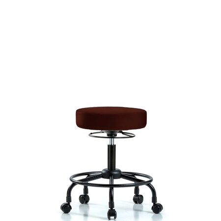 Blue Ridge Ergonomics Desk Stool, Vinyl, RT, Casters, Burg BR-VDHSO-RT-RC-8569