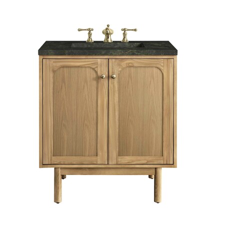 James Martin Vanities Laurent 30" Single Vanity, Light Natural Oak, w/ 3 CM Phantome Eclos Top 545-V30-LNO-3PHT