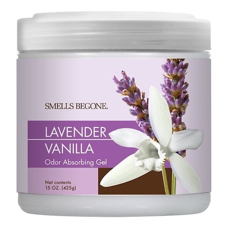 Gonzo 4123D Odor Absorbing Gel, 14 oz Jar, Lavender, White, 400 sq-ft Coverage Area, 90 days-Day Freshness 50616