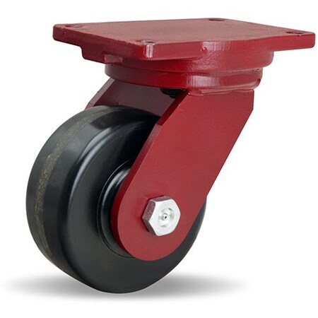 Hamilton Extra Heavy Duty Swivel Caster, 6"X2 1/2" Plastex Phenolic Wheel, 3/4" Precision Tapered Roller Bearng S-EHD-6PT