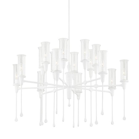Hudson Valley Lighting Chisel 16 Light Chandelier 41.25 In. White Plaster 4142-WP