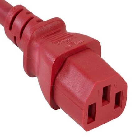 Sanoxy 6ft 18 AWG Universal Power Cord IEC320 C13 to NEMA 5-15P, Red SNX-CBL-LDR-PW130-7206