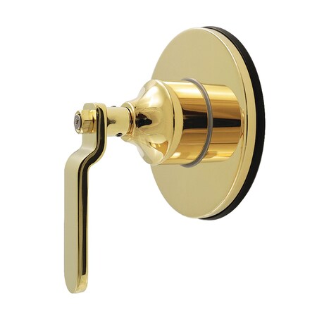 Kingston Brass Single-Handle Six-Way Diverter Valve with Round Trim Kit, Polished Brass KS4032KL