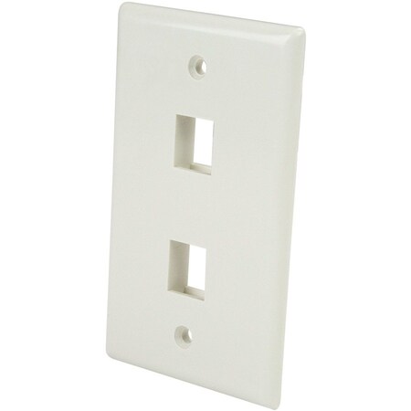 Startech.Com DUAL OUTLET RJ45 UNIVERSAL WALL PLATE WHITE - - 2 YEARS WARRANTY - INCL PLATE2WH