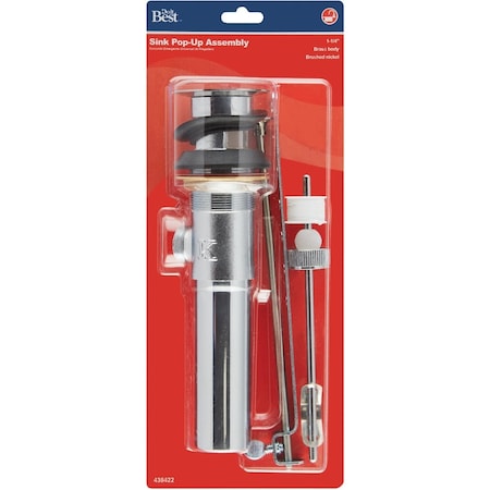 Do It Best 1-1/4'' Brushed Nickel Brass Pop-Up 20-77BN