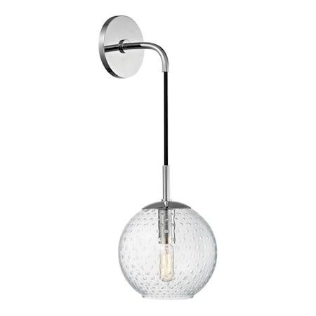 Hudson Valley Lighting Rousseau 1 Light Wall Sconce 7 In. Polished Chrome 2020-PC-CL