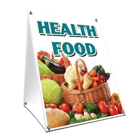 Signmission Health Food, 24 Inch x 18 Inch A-frame Yard Sign, Plastic Sign SBC-1824-Health Food