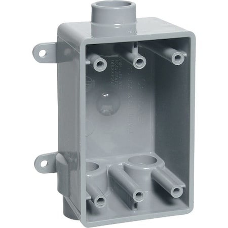 Carlon 1-Gang PVC Molded Rigid Non-Metallic Wall Box 3/4'' Outlet E979EFNCTN