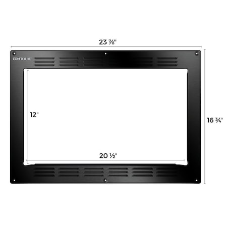 Nat.Quality Use With Microwave Oven Model RV185BCON 24 Width x 17 Height Black RV-TRIM8B