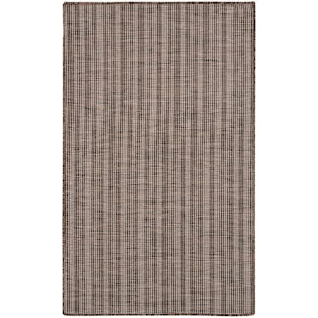 Homeroots 3' X 5' Natural Ivory And Brown Indoor Outdoor Area Rug 556227
