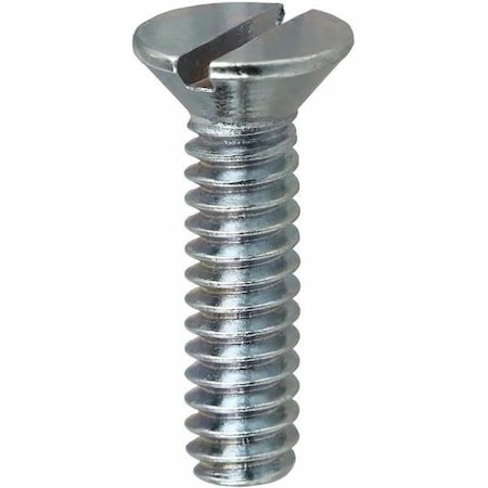 Dottie #6-32 x 1 in Slotted Flat Machine Screw, Zinc Plated Carbon Steel, 100 PK FM6321