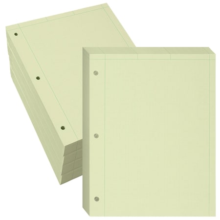 Roaring Spring Case of Engineering Loose Leaf Filler Paper, 8.5"x11", 500 sht/pk, Green Tinted, Heavyweight Backer 95782cs