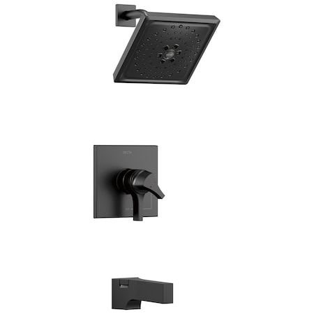 Delta Zura Monitor 17 Series H2Okinetic Tub And Shower Trim In Matte Black T17474-BL