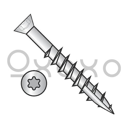 Oxoxo 7-10X2 1/4 6 Lobe Trim Head Drywall Screw Fine Thread Type 17 18 8 Stainless Steel, 2500PK 572026