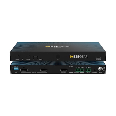 Bzbgear 2x1 8K UHD HDMI 2.1 Switcher with Digial/Analog Audio De-Embedding/EDID/RS-232 BG-8K-HS21AR