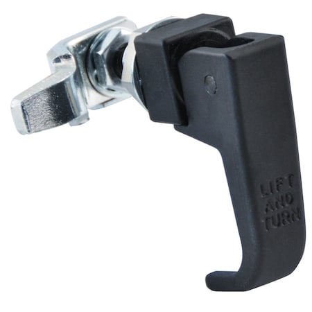 Southco Compression Latch, Lift & Turn, Small Size, Zinc Alloy , Powder Coat, Black 62-10-25