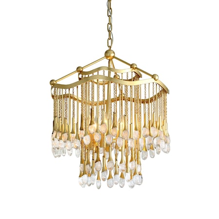 Corbett Lighting Kiara 6 Light Chandelier 23.25 In. Gold Leaf 286-06-GL