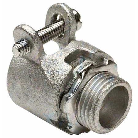 Topaz Straight Squeeze BX-Flex Connector 1-1/2" Malleable Iron 155M