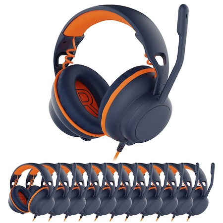Delton Ascent Over-Ear Kids Learning Computer Headset 3.5mm Headphones with Microphone 20-Pack S35