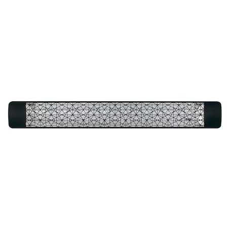Eurofase 304 SS 61in Single Element 3000W 277V Heater, Black, Astra Decor Plate EF30277B4
