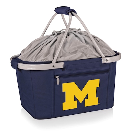 Picnic Time Family Of Brands NCAA Michigan Wolverines Metro Shopping Basket - Insulated Picnic Basket 645-00-138-344-0