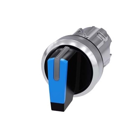 Siemens Selector switch, illuminable, 22 mm, round, metal, shiny, blue 3SU1052-2BM50-0AA0