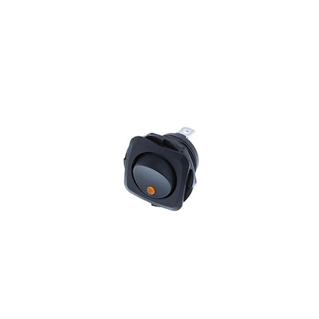Switch Components Square Actuator-Round Rocker, 3P SPST OFF-ON, Amber LED RB2-1A-DC-2-AL