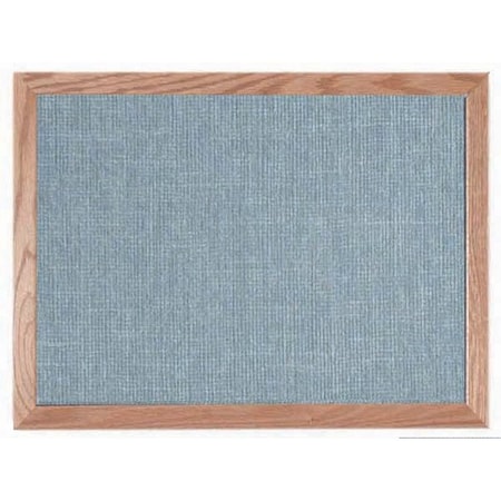 Aarco Designer Fabric Bulletin Board w/ an Oak Frame, Frame: Clear Lacquer, Board: Gray Mix 18''Hx24''W OF1824012