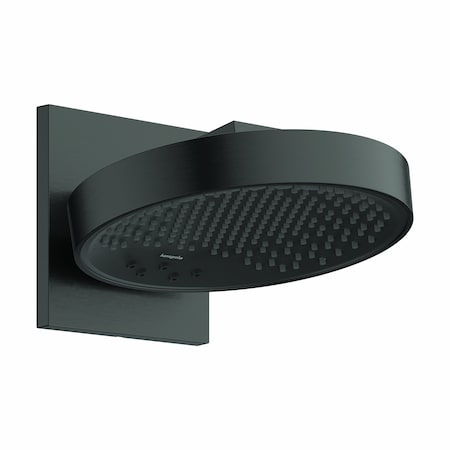 Hansgrohe Rainfinity Showerhead 250 3-Jet with Wall Connector Trim, 1.75 GPM in Brushed Black Chrome 26235341