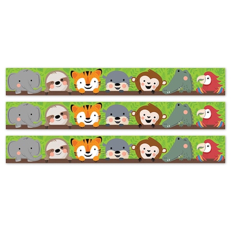 Creative Teaching Press Jungle Friends EZ Border, 48 Feet Per Pack, 3PK 10983