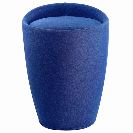 Elama 1 Piece Blue Denim Hollow Ottoman Chair ELM-829B-BLU